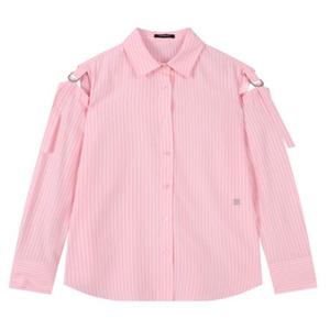 [버커루] 여성 코튼 어깨트임 스트라이프 셔츠(B241SH520P)