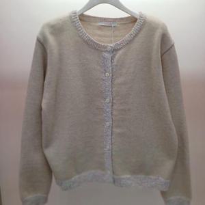 Latium HC06 크롭 부드럽고 깔끔한 스타배색 니트티형 라운드 가디건 T2613cd03I