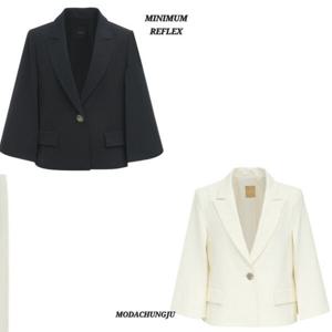 [미니멈]MD 페미닌 카라넥 원버튼 자켓 MD MYAAWJ2230 M_CJ