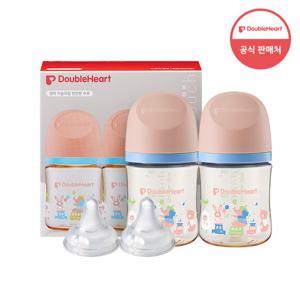 더블하트 모유실감 3세대 PPSU 젖병 디어프렌즈 트윈팩 160ml+젖꼭지(2입)