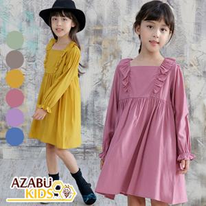 [아자브키즈] 앤지 프릴 원피스 긴팔 여아 주니어