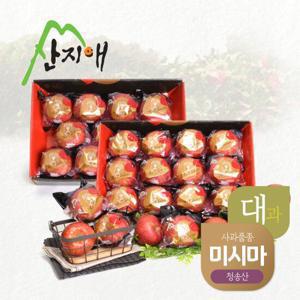 산지애 블랙라벨 더초이스 사과 6kg (3kg*2박스) / 청송사과 미시마