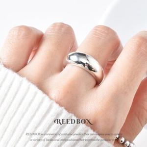 [리드박스] 실버925 유광 글로우 볼드 볼륨 물방울 고마루 가락지 쌍가락지 순은 반지