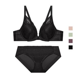 트라이엄프 마이 윙 딥브이 와이어 레이스 브라 팬티 세트 4Colors