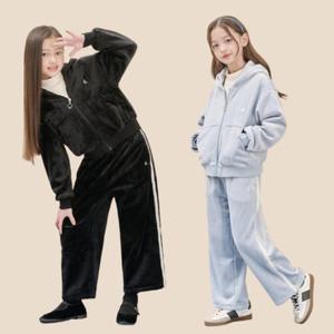 [시즌30%OFF][빈폴키즈] 25FW 여아 골벨로아 집업&와이드 팬츠 상하 세트 (2종 택1)