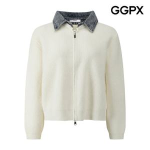 [지지피엑스]데님 카라 투웨이 골지 니트 가디건 GPBKG016F