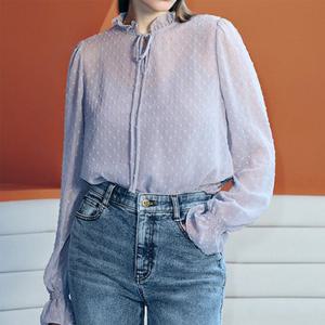 씨스루 도트 블라우스 1종