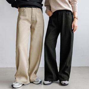 [조아맘] 워머업 융기모 절개 와이드 팬츠