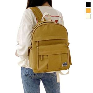 베이직 스타일 무지 남녀공용 백팩 캐주얼 책가방 여