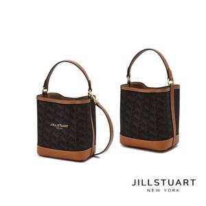 [질스튜어트] 브라운 로젤라 칠링 패턴 가죽 콤비 버킷백 S JABA4F356W2