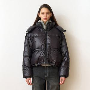 여성 덕다운 후드 디테쳐블 크롭 푸퍼패딩_100(10490-113-812-49