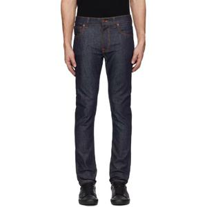 25 FW 누디진 남성 네이비 린 딘 데님 진 251078M186016