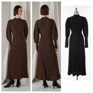 [에고이스트]메탈믹스 주름 롱원피스(EP4KO060)_DG