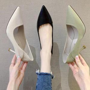 여성 레더 하이힐 펌프스힐 스틸레토 3컬러 뮬 LK-Q21