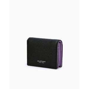 [JILLSTUART ACC][아크릴볼] 블랙 로고배색 소가죽 반지갑 JAWA5E921BK