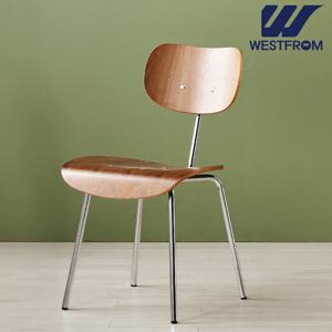 웨스트프롬 마리 오크원목 크롬도금 체어세트(2개)