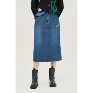 [베네통]볼링 자수 데님 스커트 BASK92511