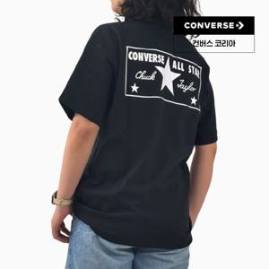 [컨버스공식] 척 70 라이센스 플레이트 루즈 핏 티셔츠 컨버스 블랙 10028406-A02