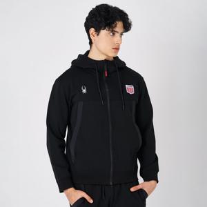 [스파이더] 남성 라드패드 와펜 후드 집업 SPKPCNFT301MBLK