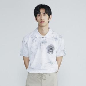 [버커루]남성 20수 빈티지 카라 반팔 티셔츠 B232TS398P