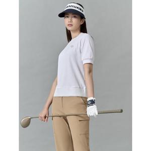 빈폴골프 여성 라운드 블루종 반팔 티셔츠  화이트 BJ5442NA21