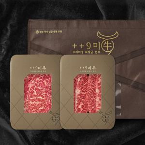 [구미우] 1++9등급 담윤 한우 선물세트 5호 등심+부채살/각250g/총500g