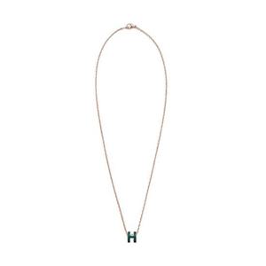 에르메스 미니 팝아슈 펜던트 로즈 골드 하드웨어   베르 시프레 H147992FOB2