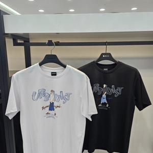 [나인마이너스투]순정만화 자수 혼합 반팔 티셔츠 LP2TU322_SC