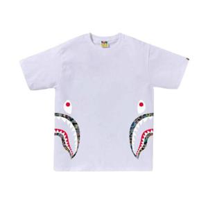 베이프 퍼스트 카모 사이드 샤크 티셔츠 화이트 0ZXTEM110018L