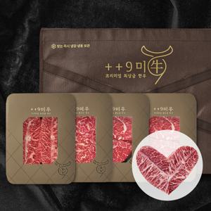 [구미우] 1++9등급 담다 한우 선물세트 3호 하트부채살+등심+불고기+국거리/각300g/총1.2kg