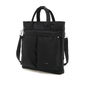 [질스튜어트] 에반 블랙 투포켓 나일론 세로형 토트백 겸 크로스백 JUBA5F502