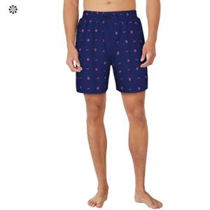 나이키스윔 NESSF518-440 남성 럭스 레터 7인치 발리숏 미드나잇 네이비 - 남성 래쉬가드