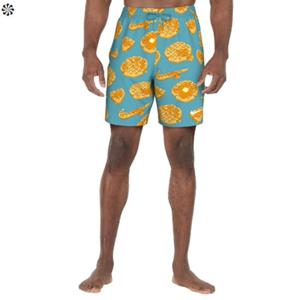 나이키스윔 NESSF552-463 남성 토스드 와플 7인치 발리 쇼츠 더스티 카투스 - 남성 래쉬가드