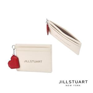 [질스튜어트] 아이보리 로고 포인트 소가죽 카드지갑 JAWA5F472I2