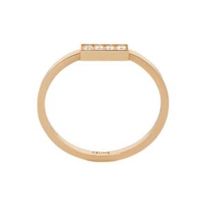 셀린느 라인 링 옐로우 골드 앤 다이아몬드 옐로우 골드 화이트 460DZ6GYD-37YW