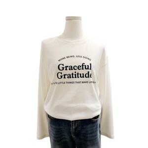 [비지트인뉴욕]그레이스 레터링 긴팔 티셔츠 VB9LT60