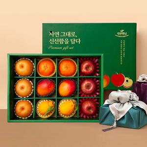 [보자기동봉] 시그니처 혼합7호 (사과3/배3/한라봉2/레드향2/애플망고2) 과일 선물세트
