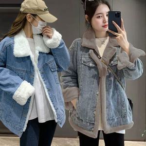 [샵앤][샵앤] 여성 카라넥 안감퍼 데님 긴팔 자켓 WLD-WJP-SIS57