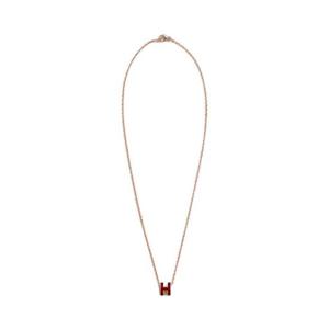 에르메스 미니 팝아슈 펜던트 로즈 골드 하드웨어   뉴 루즈 H147992FOA8