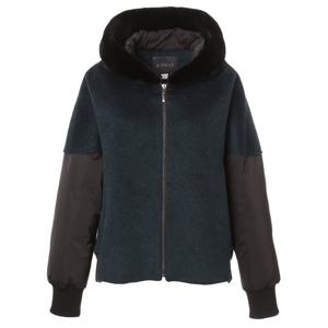 [마담포라]후드넥 렉스 배색 구스 패딩 점퍼MA4TJ904A