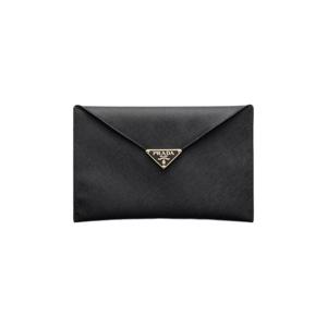 프라다 사피아노 레더 엔벨로프 클러치 블랙 1MF048-2CLQ-F0002