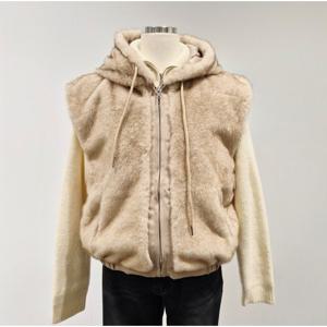 [비지트인뉴욕]퍼 후드 집업 조끼 VBCDB60