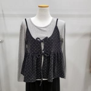 [밸리걸]도트뷔스티에셋업(612680)