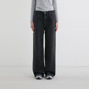 [게스(진)]여성 워싱 블랙 호피 데님 와이드(YP3D3165)