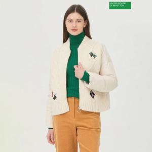 베네통 피셔맨 니트 경량 구스 패딩 BAPD53461