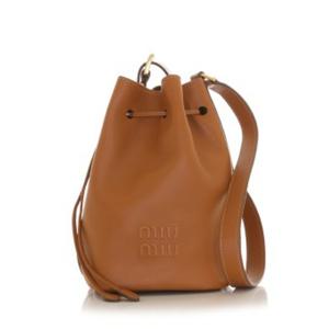 미우미우 레더 버킷백 코냑 5BE090 2CRM F0046