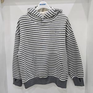 [에꼴리에]오버핏 스트라이프 워머후드티(25D5755)_US