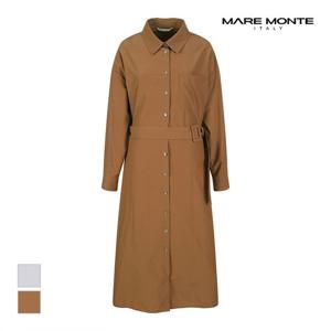 [마레몬떼][마레몬떼] 사이드 플리츠 벨티드 원피스_M243MOP17S0