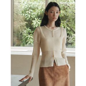 [쥬크]드롭 숄더 골지 가디건(Z253KSL006)