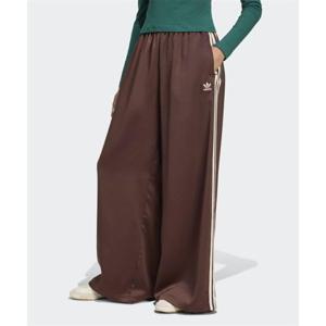 아디다스 새틴 와이드 레그 트랙 팬츠 - 브라운크림화이트 KD2541 249324